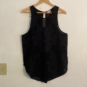 Wilfred Floral Embroidered Sheer tank